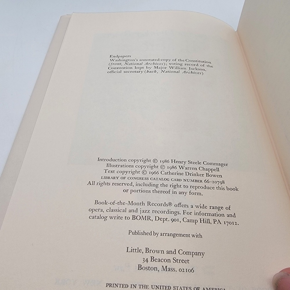 Catherine Drinker Bowen Miracle at Philadelphia Hardcover Slipcase 1986  Good - Picture 4 of 9